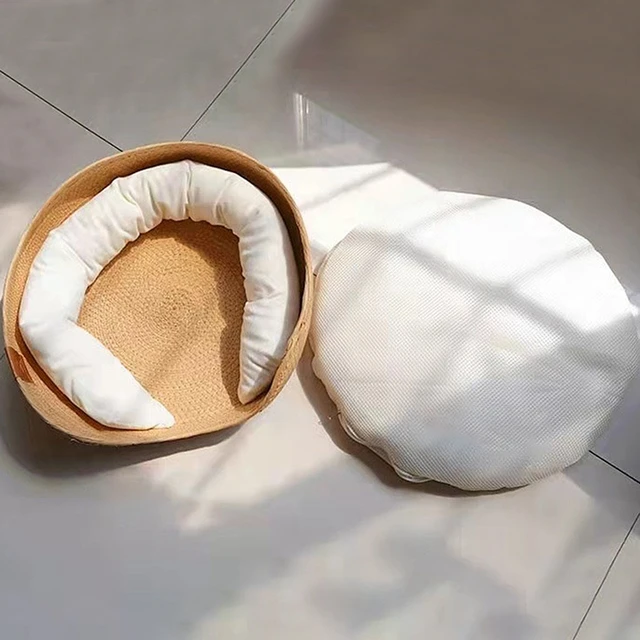 Yokee tapis de lit pour animaux domestiques tissage fait la main en bambou panier de nid