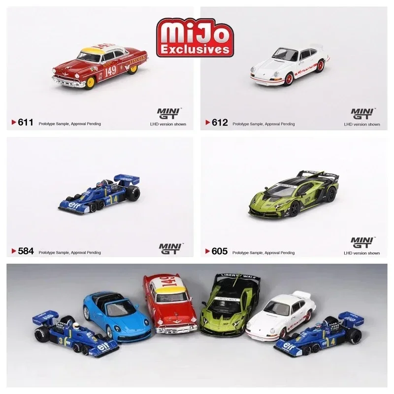 MINI GT Mijo Exclusives 1:64 Tyrrell P34 Aventador GT EVO 911 Targa 4S  Lincoln Capri 911 Carrera Model Car - AliExpress