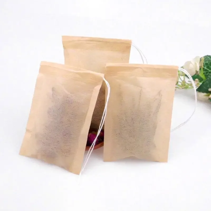 Disposable Tea Bags 100pcs/Lot Disposable Teabags Non-woven Fabric Tea Filter Bags Spice Tea Draw String Filter Paper Herb Loose