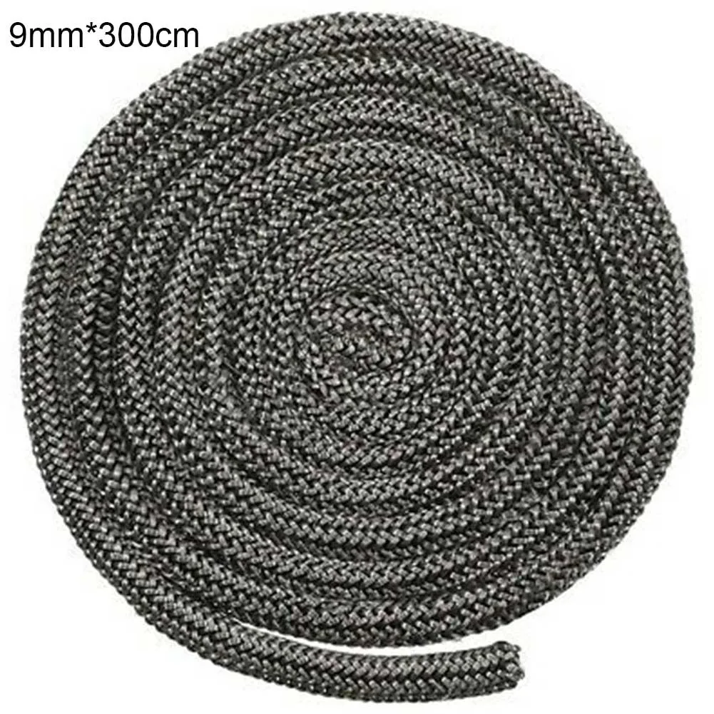 Black Stove Fireplace Rope Burner Door Sealing Rope Fiberglass High Temperature Resistance Woodburner Gasket Cord 8/9/10/12mm