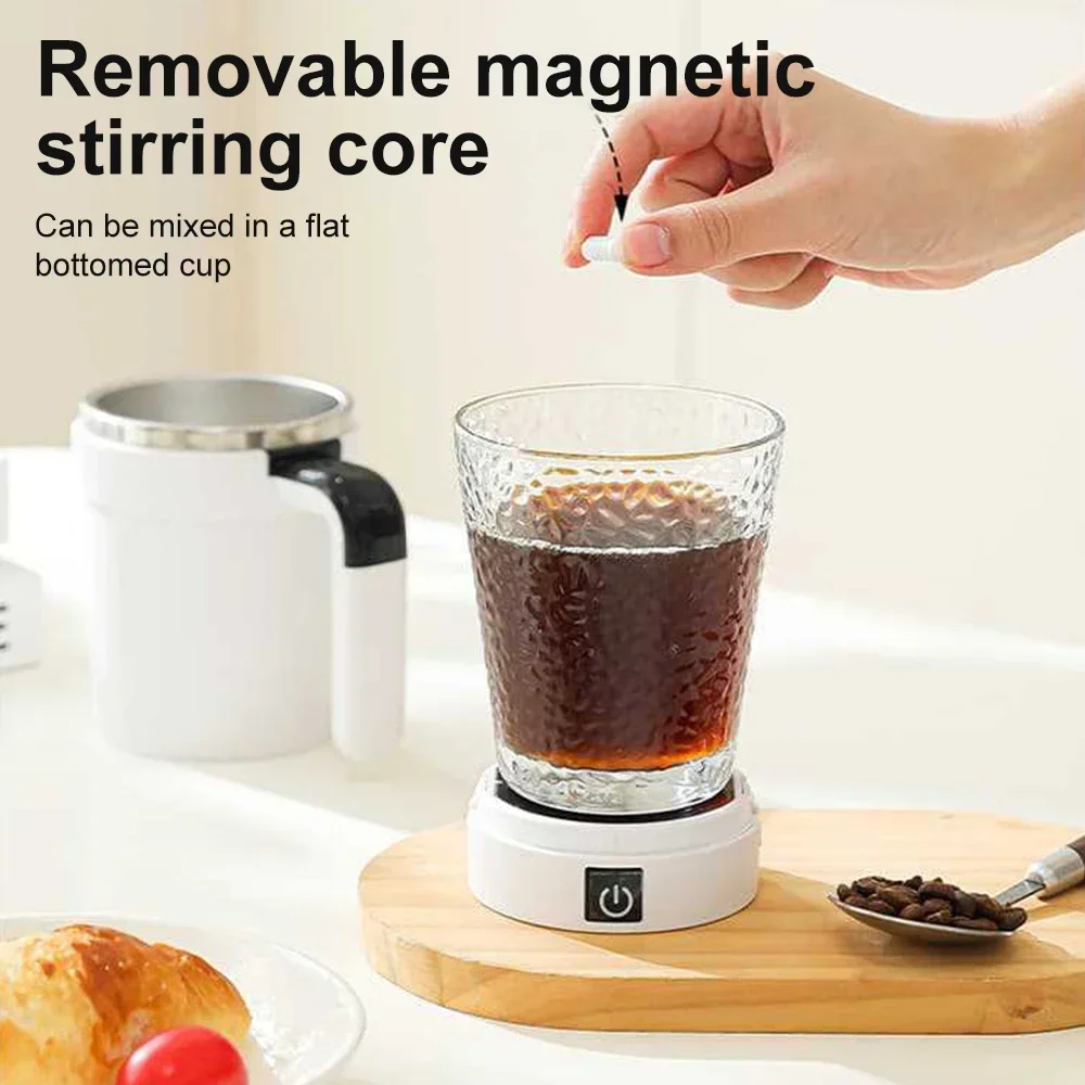 Automatic Detachable Mixing Coffee Cup Intelligent Temperature Measuring Usb Rechargeable Mug Warm Coaster Magnetic Cup lijiao