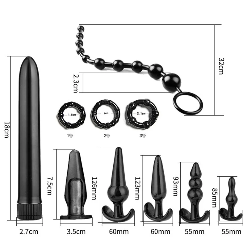 Pcs Butt 10 Plug Anal Set Vibration Sensualité Vibrant Butt Perles Kit Sexuelle Prostate Ma_voghion.com