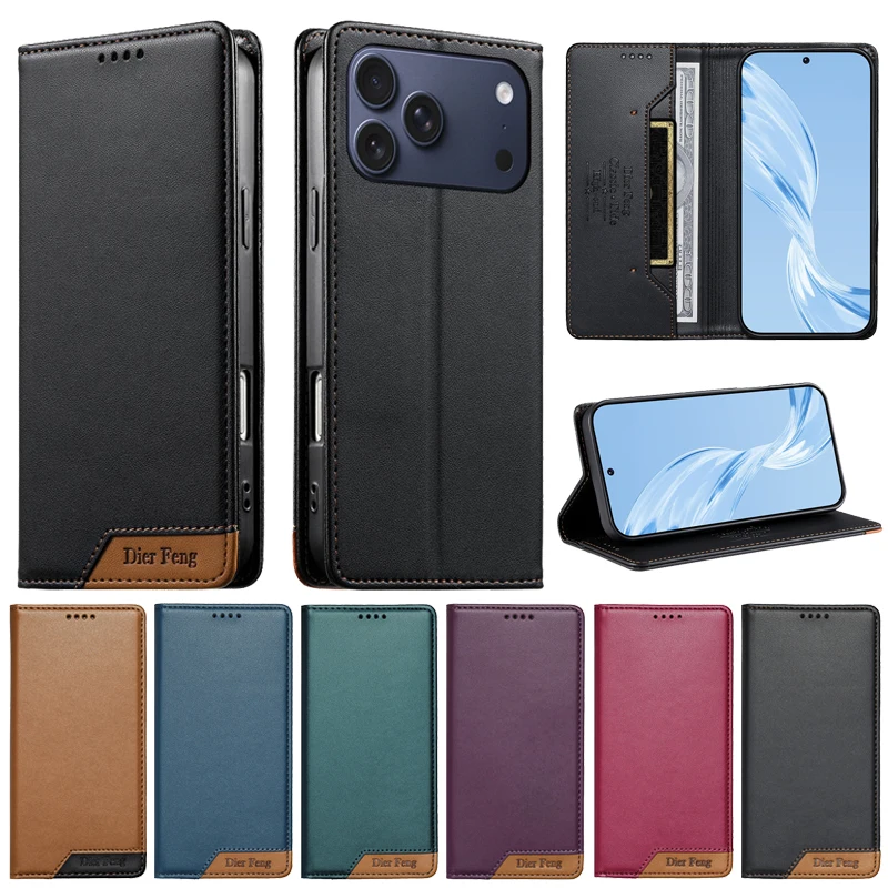 Leather Flip Phone Cover with Magnetic Wallet Feature