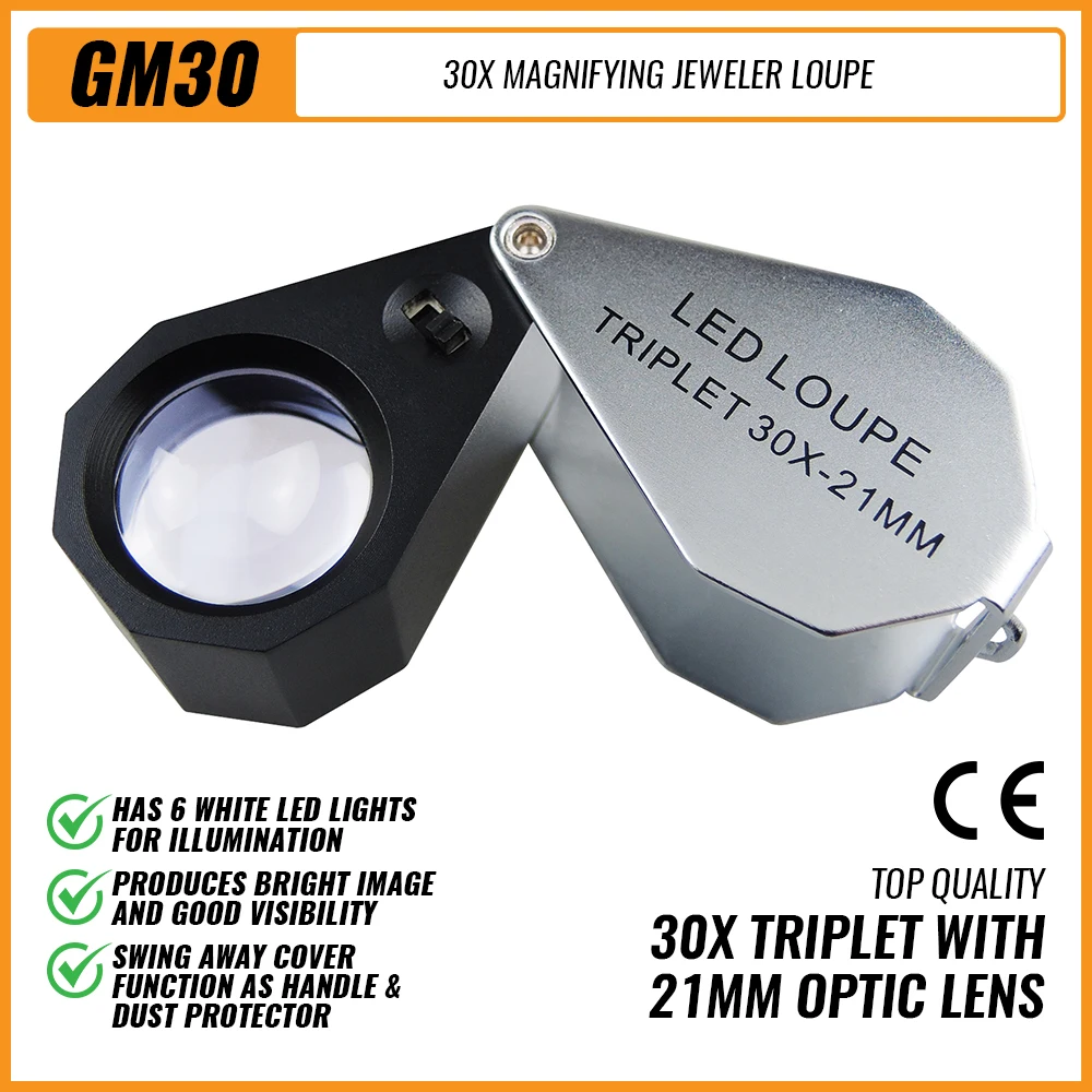 

30-кратное увеличительное Оптическое стекло, тройное Оптическое стекло, фотографическое украшение, фотоинструменты