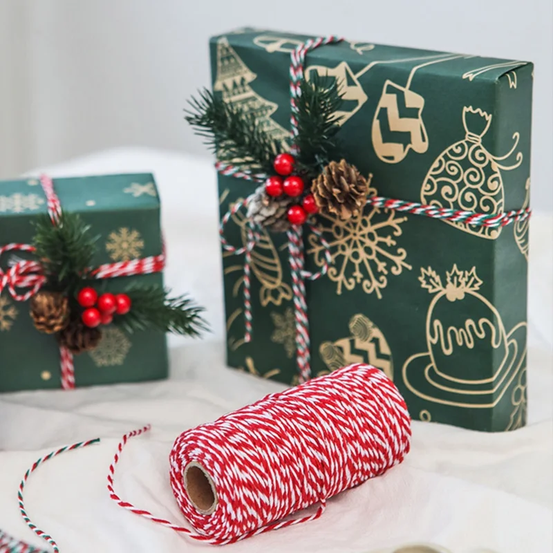 Cotton Rope 100M/Roll for Home Decor Handmade Christmas Gift Packing Craft DIY Wrapping Gift