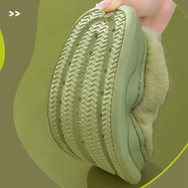 Funny Cartoon Dog Cotton Slippers Women Indoor Non Slip Soft Sole Home Fur Slippers Woman Platform Plus Size Warm Plush Sides