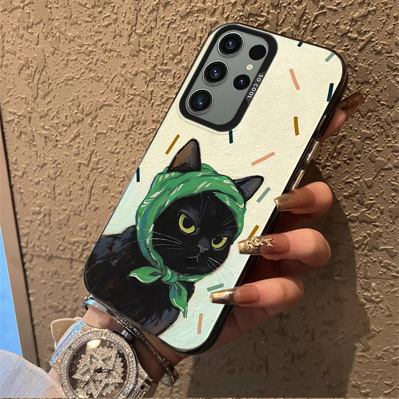 Handsome Cat Frosted Acrylic Phone Case