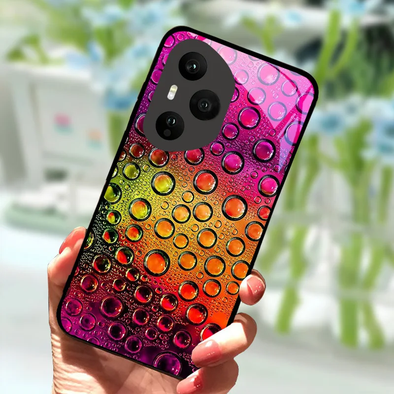 Luxurious Tempered Glass Anti-Fall Shockproof Phone Case - Premium Back Cover