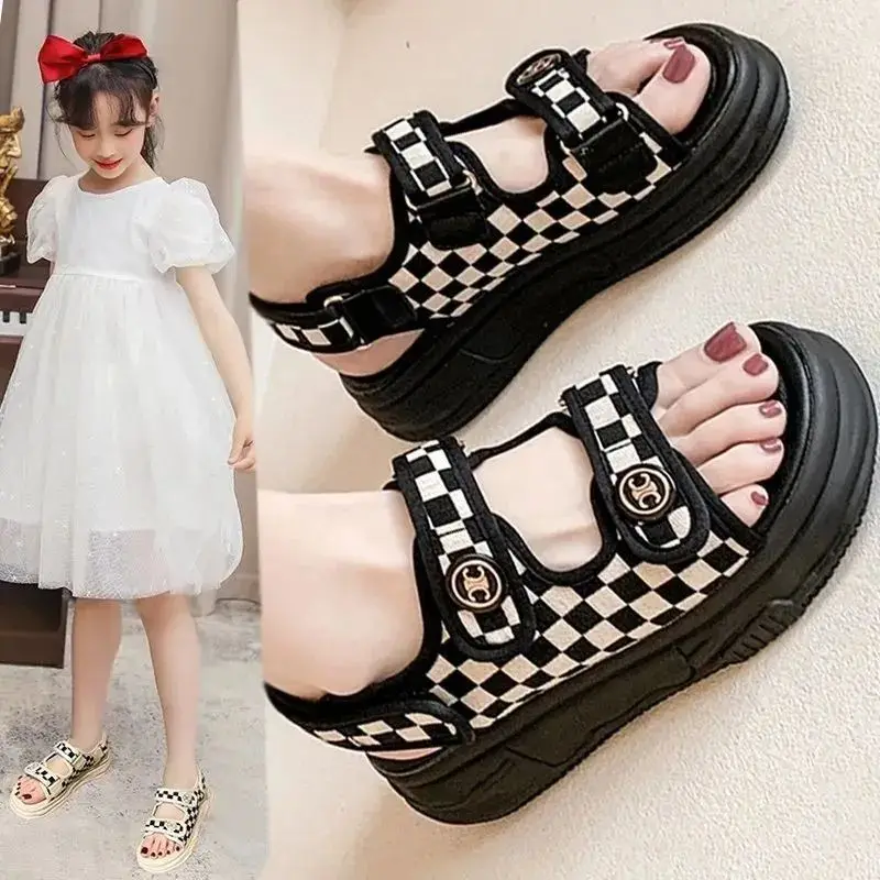 

Удобные детские сандалии Zhongdatong с мягкой подошвой для девочек, летняя Нескользящая повседневная детская обувь для принцессы, новинка 2023