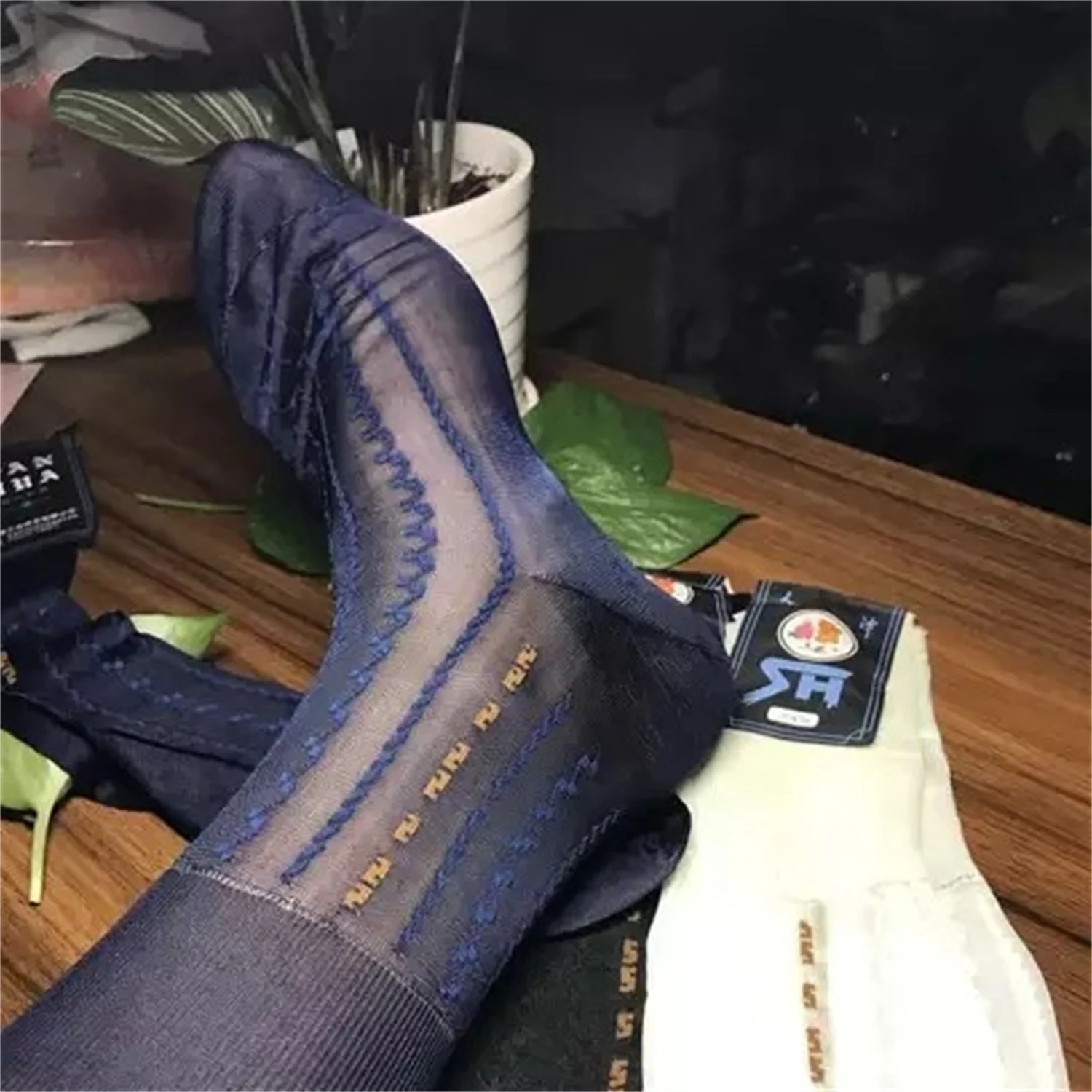 

Rare Seen Socks Out of Production Adult Man Socks Fetish Sheer Man Hot Mature Man's World Paradise Socks Dream Fancy Socks