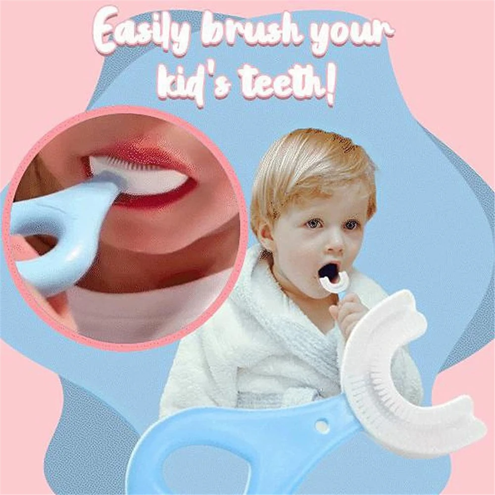 Toothbrush Children 360 Degree U-shaped Child Toothbrush Teethers Brush Silicone Kids Teeth Oral Care Cleaning 4 Toothbrush Children 360 Degree U-shaped Child Toothbrush Teethers Brush Silicone Kids Teeth Oral Care Cleaning