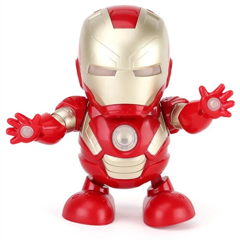 Singing Dancing Robots Kids Dancing Toys,Robots Singing Toys Fun Interaction Hero Electronic Toy LED Flashlight with Sound