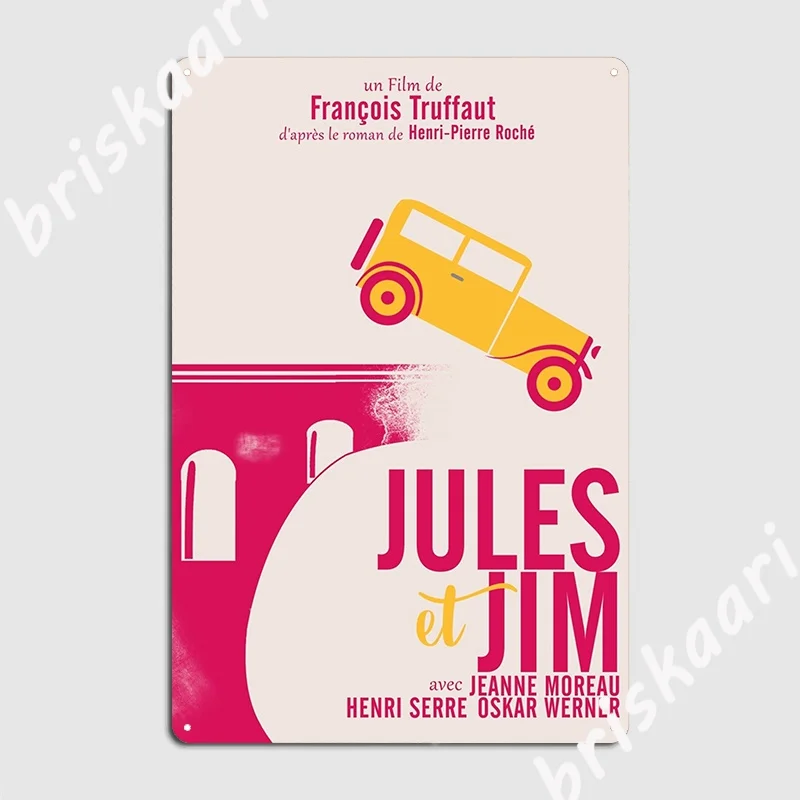 Julies Et Jim Poster Di Film Minimalista Segno Di Metallo Wall Pub Plates Classic Club Bar Tin Sign Poster