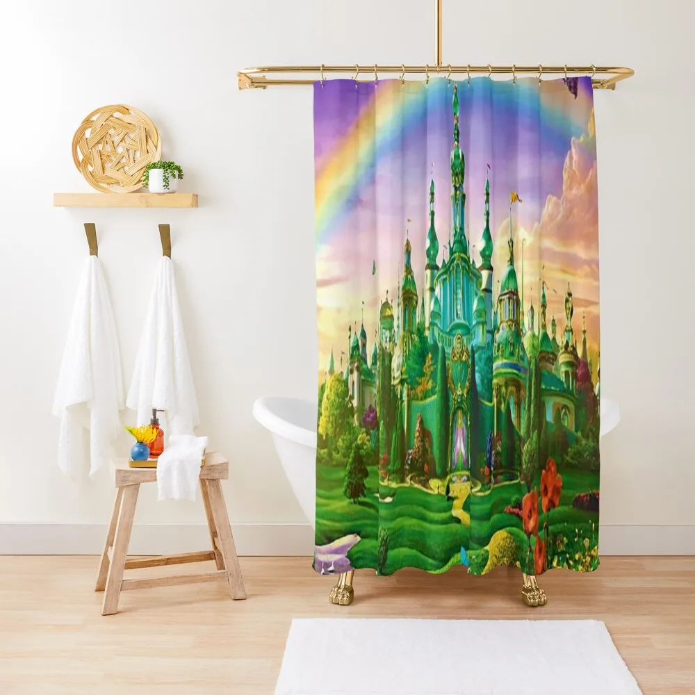 

emerald city wizard oz print digital art edit mysticladyartmask Shower Curtain Bathroom Accessorys For Bathrooms Curtain