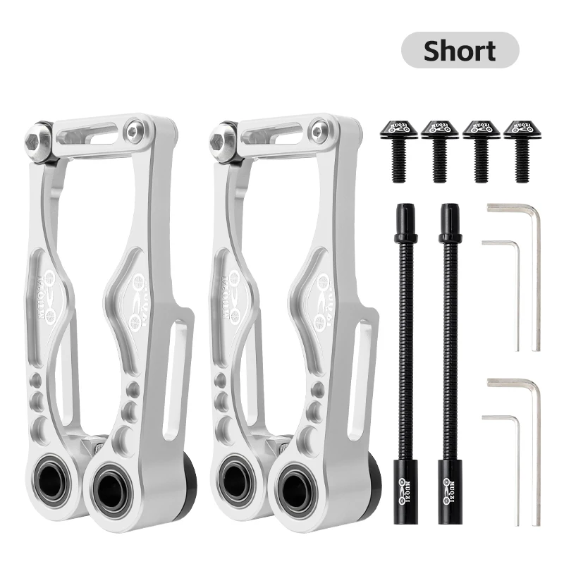 MUQZI Multi-Color V Brake Caliper Set for Bikes – CNC Machined Front & Rear Wheel Brake System with Adjustable Arm Length