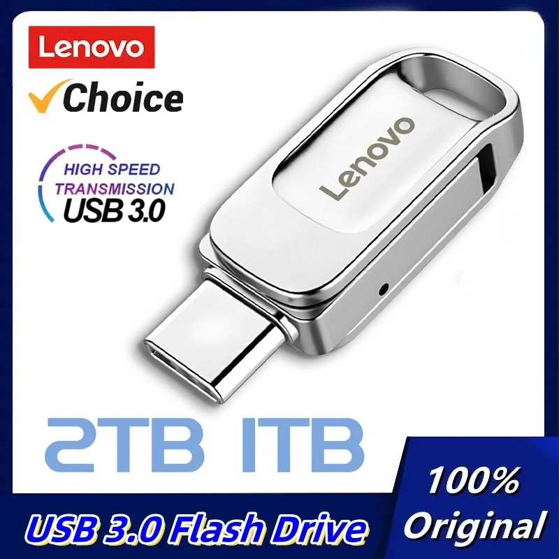 Lenovo Otg 2 In 1 Type-C 2Tb 128Gb Usb Flash Drive Pendrive 128Gb Cle Usb Milwauos6