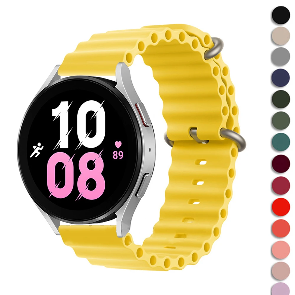 

Ремешок 22 мм 20 мм для Samsung Galaxy Clock 4 Klassieke 5 Pro 3/Actieve 2/Gear S3 силиконовый браслет для Huawei Gt 2 3 Pro