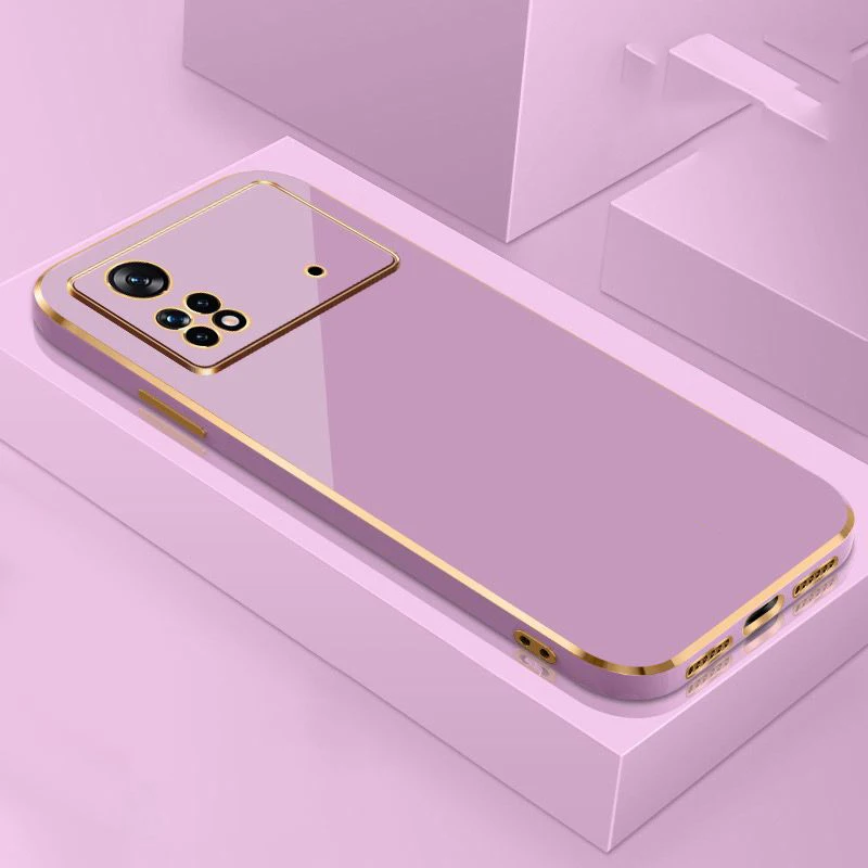 Luxury Square Plating Shockproof Silicone Phone Case Back Cover - Premium Protection and Style