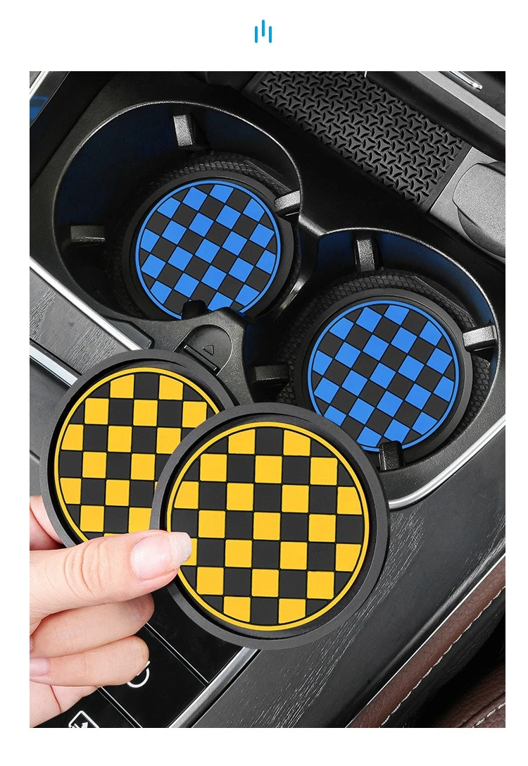 2 Stück Auto-Getränkehalter, rutschfeste Untersetzer, Premium-PVC-Auto-Untersetzer, universell passend für die meisten Tassen, Auto-Innenzubehör – Detail 6