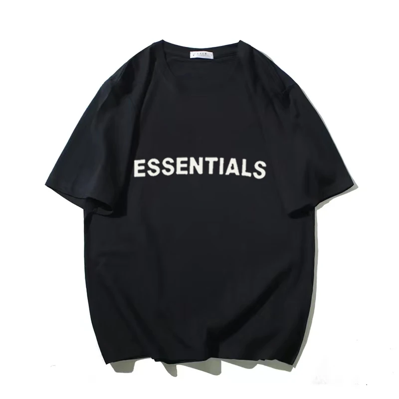 

2023 Essentials T-Shirt Mens Cotton Tee Fashion Graphic Printed O-Neck Short Sleeve Casual Unisex Summer Clothing Oversized Tops