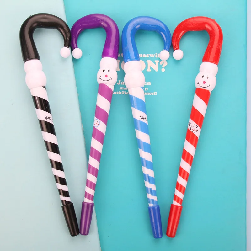 50PCS Cartoon Creative Magic Wand Ballpoint Pen Christmas Crutches Ballpoint Pen Learning Supplies Stationery