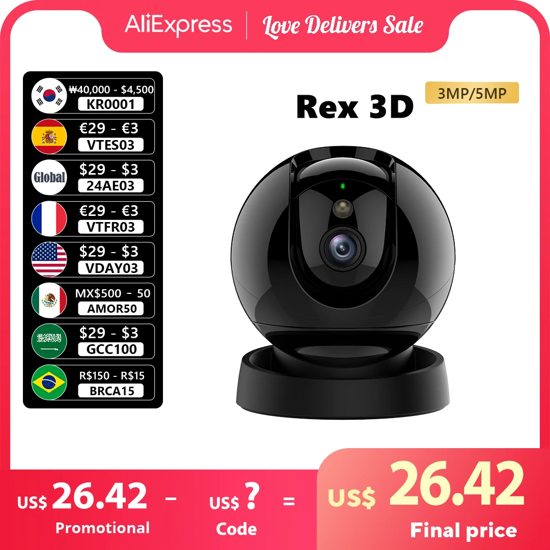 Dahua Imou Rex 4Mp 1080P Wifi Ip Camera Sicurezza A Casa 360 Ai Rilevamento Umano Bambino Cellulare Camera Visione Notturna Ip Camera