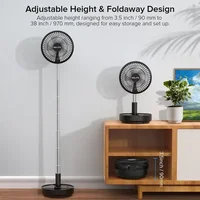 Belife X8 Portable Fan, Cordless Oscillating Fan with Remote, Foldable Adjustable Fan, USB Rechargeable 7200mAh Battery 2