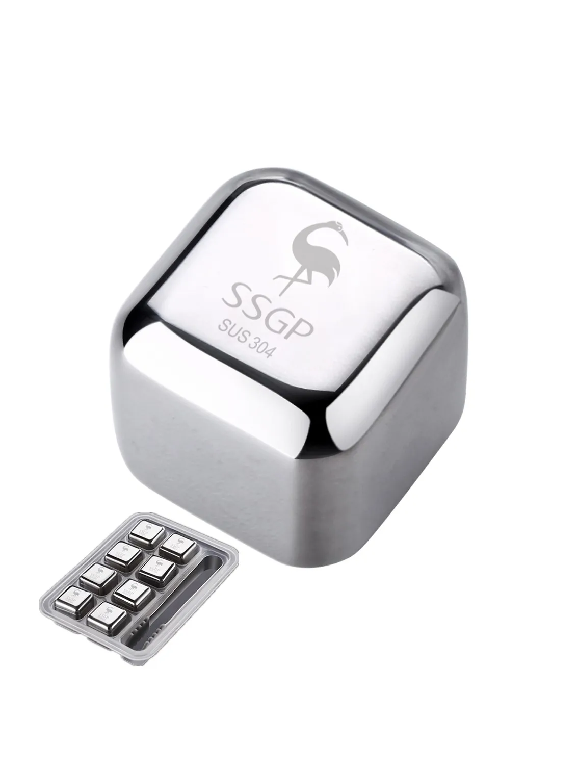 LFGB 인증 304 스테인리스 스틸 원액 아이스 큐브, 콜라 보드카, 위스키, 맥주, 락 쿨러, 칠링 도구 바 액세서리  Best5