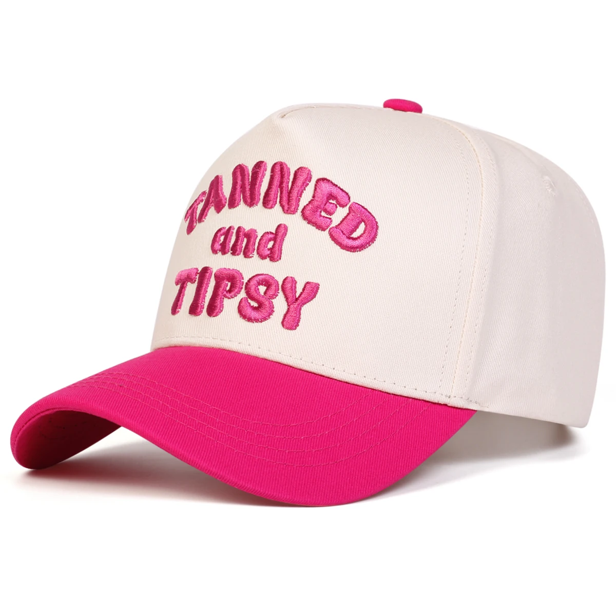 Unisex TANNED AND TIPSY Baseballkappen mit Buchstabenstickerei, Frühling und Herbst, für den Außenbereich, verstellbare Freizeithüte, Sonnenschutzhut, Sportkappe – Detail 4
