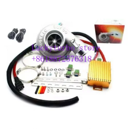 Clr Universal Electric Turbo Supercharger Kit Spinta Moto Turbocompressore Elettrico Filtro Aria Aspirazione Tutte Le Auto Migliorano La Velocità