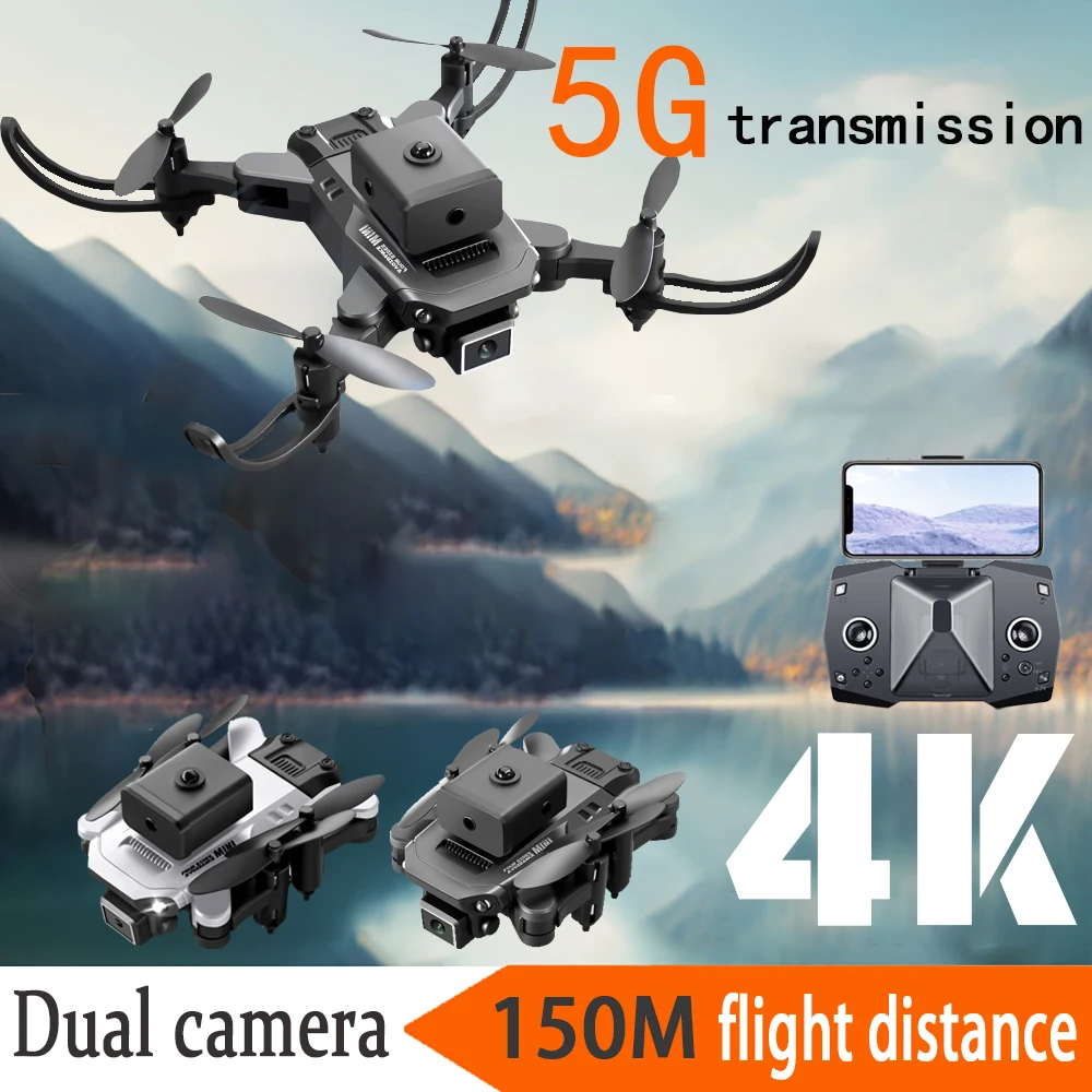 Mini Drone Selfie Lommestørrelse 4K HD Kamera Foldbar WiFi FPV RC Quadcopter Legetøj