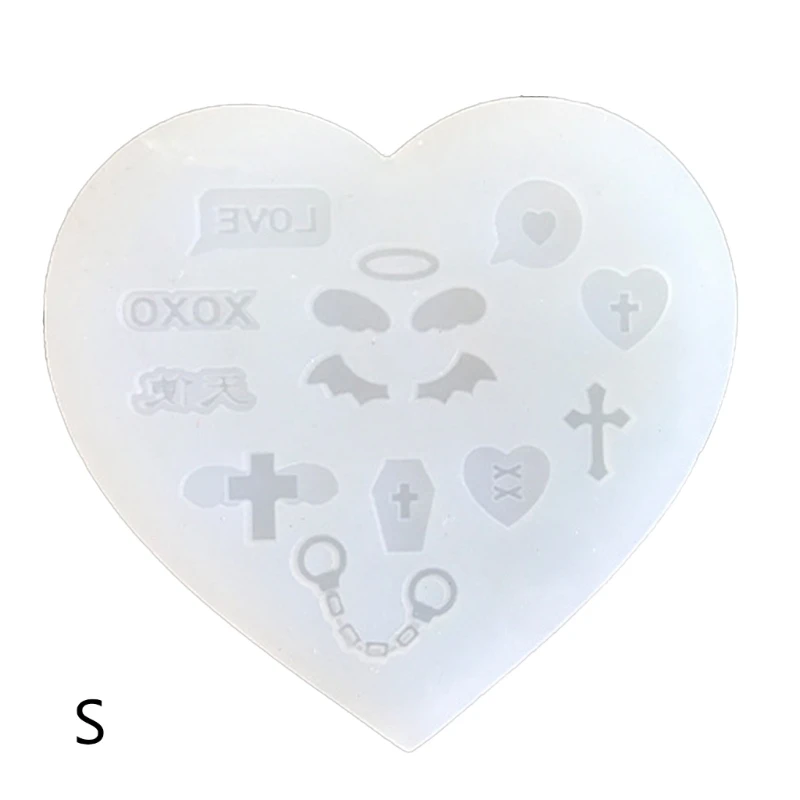 

Angel Devil Love Parts Quicksand Silicone Mold Resin Shaking Cup Mold for Pendant Headdress Decoration Making Diy Crafts