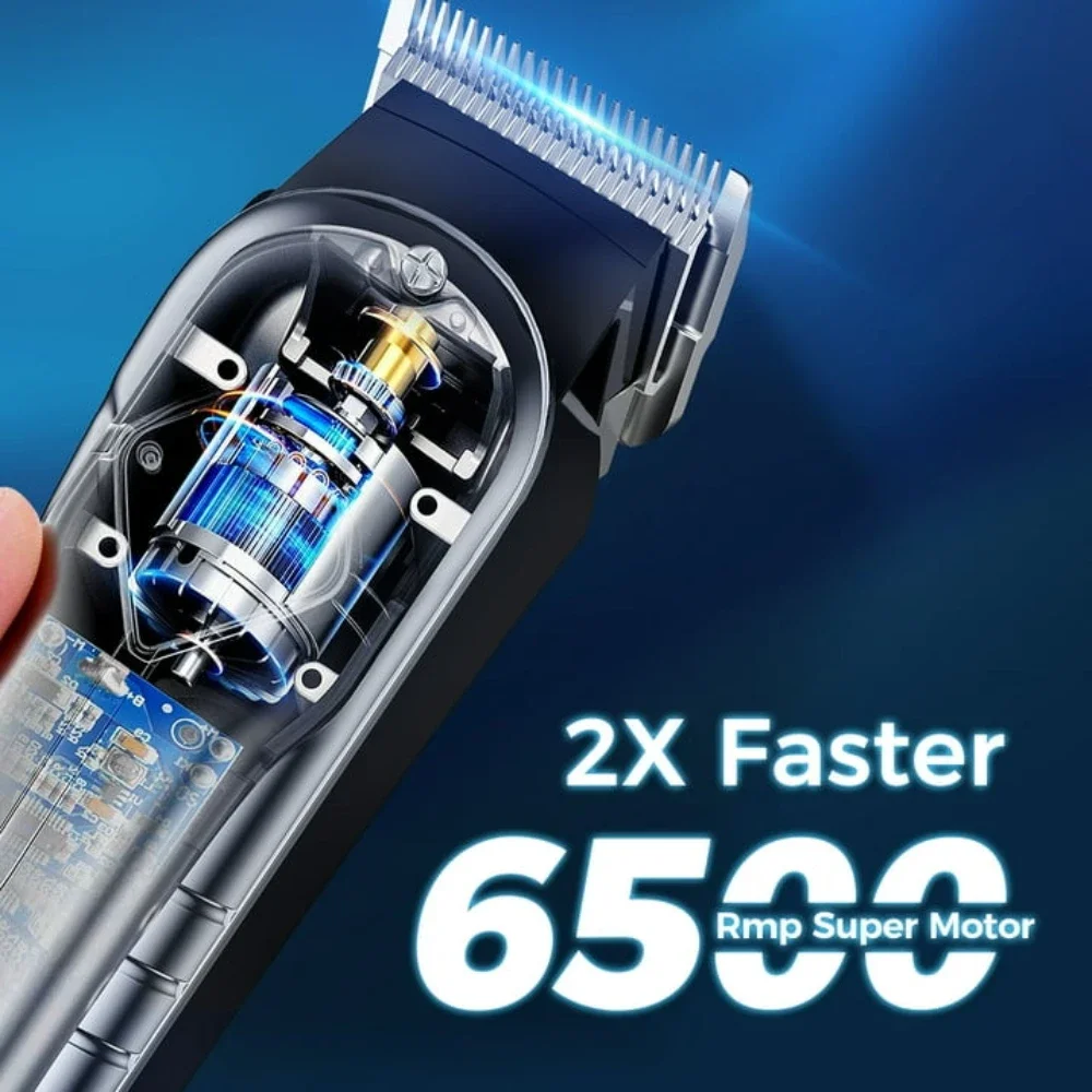 Cordless Hair Clippers for Men  Professional Hair Cutting Kit with 10 Combs, Rechargeable Barber Clippers Beard/Hair Trimmer 6