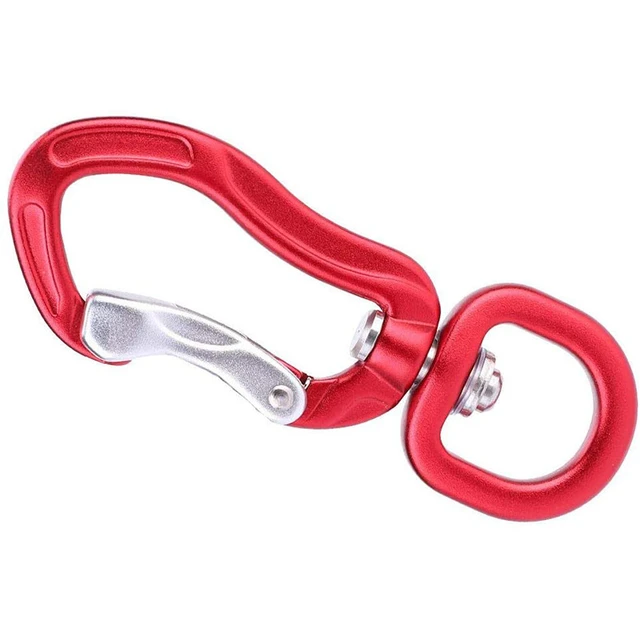 Heavy Duty Blue Aluminum Carabiner Red Carabiner Clips Swivel