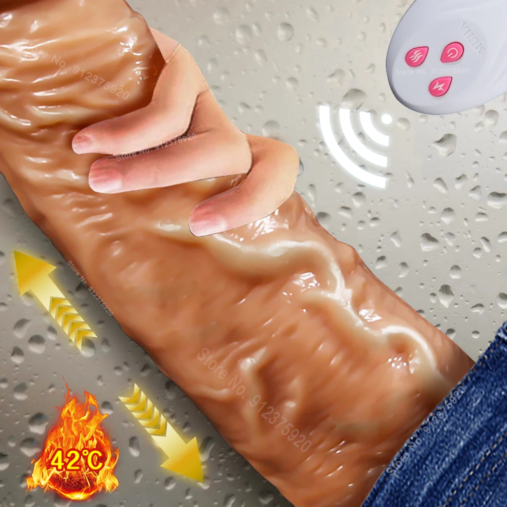 Remote Control Telescopic Rotation Realistic Dildo Vibrator Adult Sex Toys For Woman Big Penis Dick Vagina Female Masturbation - Dildos