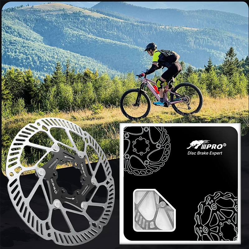 IIIPRO Fahrradbremsscheibe 140 mm 160 mm 180 mm Fahrrad-Scheibenbremsscheibe Wärmeableitung Fahrrad schwimmender Rotor Rennrad MTB-Rotoren – Detail 12