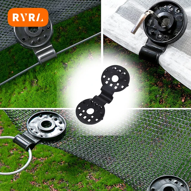 10 Darabos Napfényes Nettó Klip Kerti Szerszámok Üvegházhatású Árnyékoló Ruhák Rögzítése Szorító Műanyag Grommet Kerítés Háló Beépítő Horog