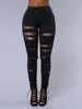 New Spring Summer Elastic Trousers Black and White Ripped Jeans Fashion Sexy Skinny Denim Pencil Pants S-3XL Drop Shipping 2