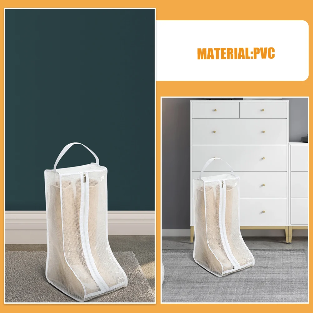 2 Pcs Boots Organizer Shoe Carrier for Backpack Portable Storage Bag Packing Bagged Carry Transparent Travel