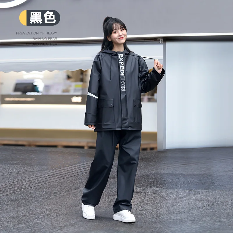 Waterproof And Wear-resistant Raincoat Split Style Rain Pants Set Outdoor Night Reflective Off-road Motorcycle Raincoat Set New