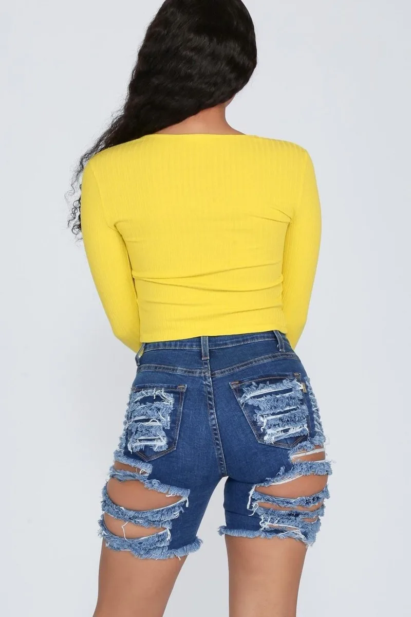 Summer Woman Trendy Ripped Denim Shorts Fashion Sexy High Waist Jeans Shorts Street Hipster Shorts Clothes S-2XL 2022 New