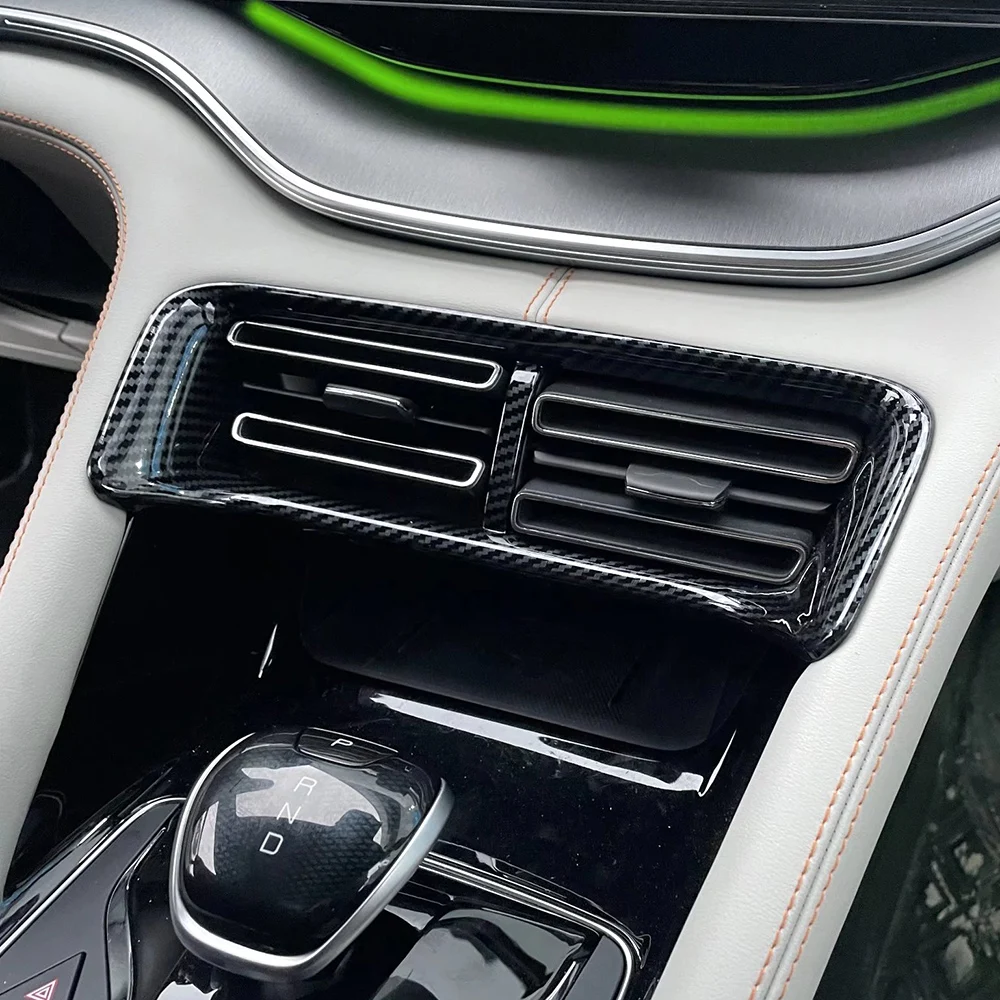 

2022-2023 For BYD Song Plus Center AC Vent Outlet Bezel Trim Abs Carbon Fiber Styling