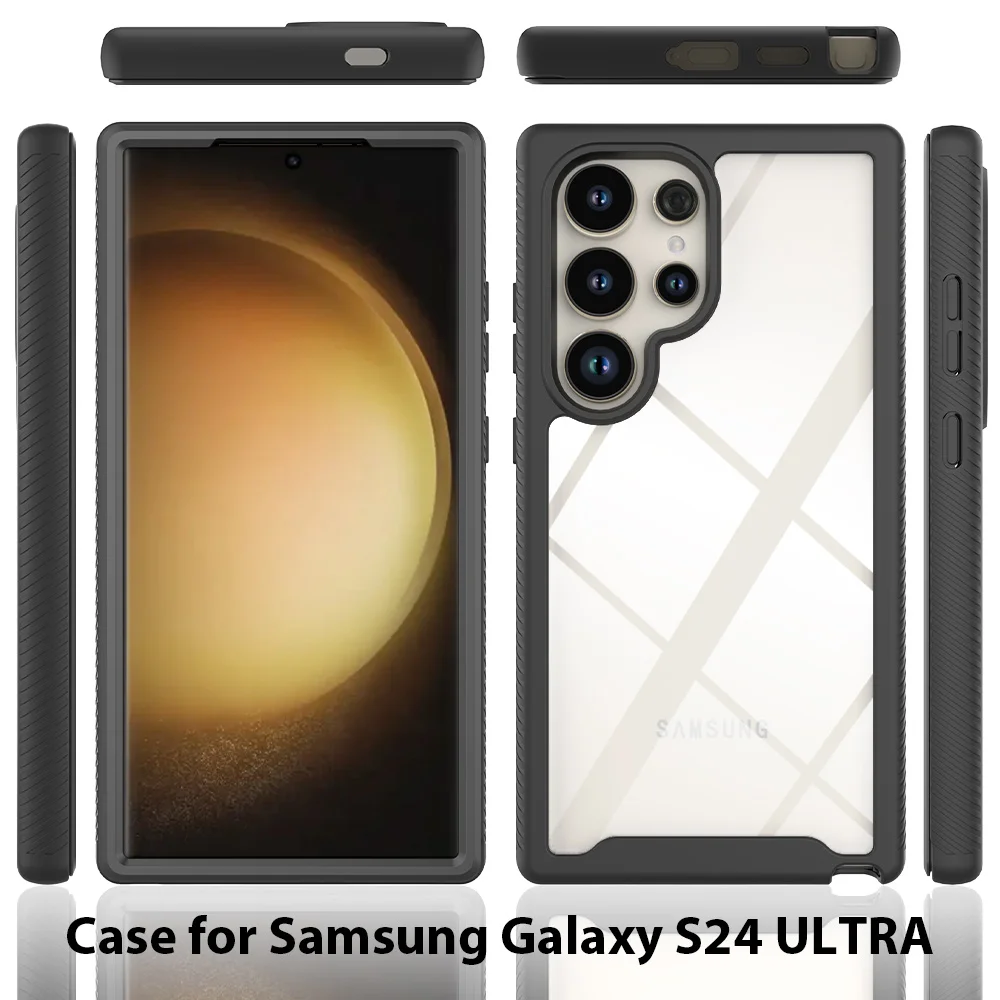 Enhanced Protective Hybrid Case with Built-in Screen Protector - 360° Shockproof Design