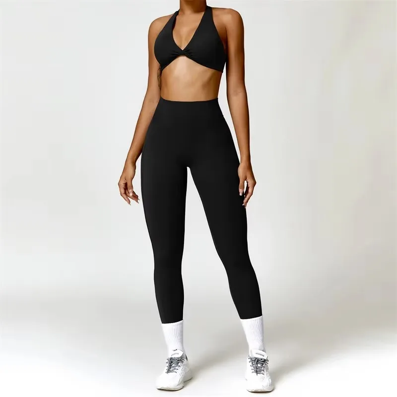 Sport Bra Leggings Suit 2PCS Yoga Set Nude Feeling Workout Sets Women Tracksuit Gym Push Up Fitness Running Workout Sportwear yoga set sports set gym workout set sportswear set fitness set sports bra set
