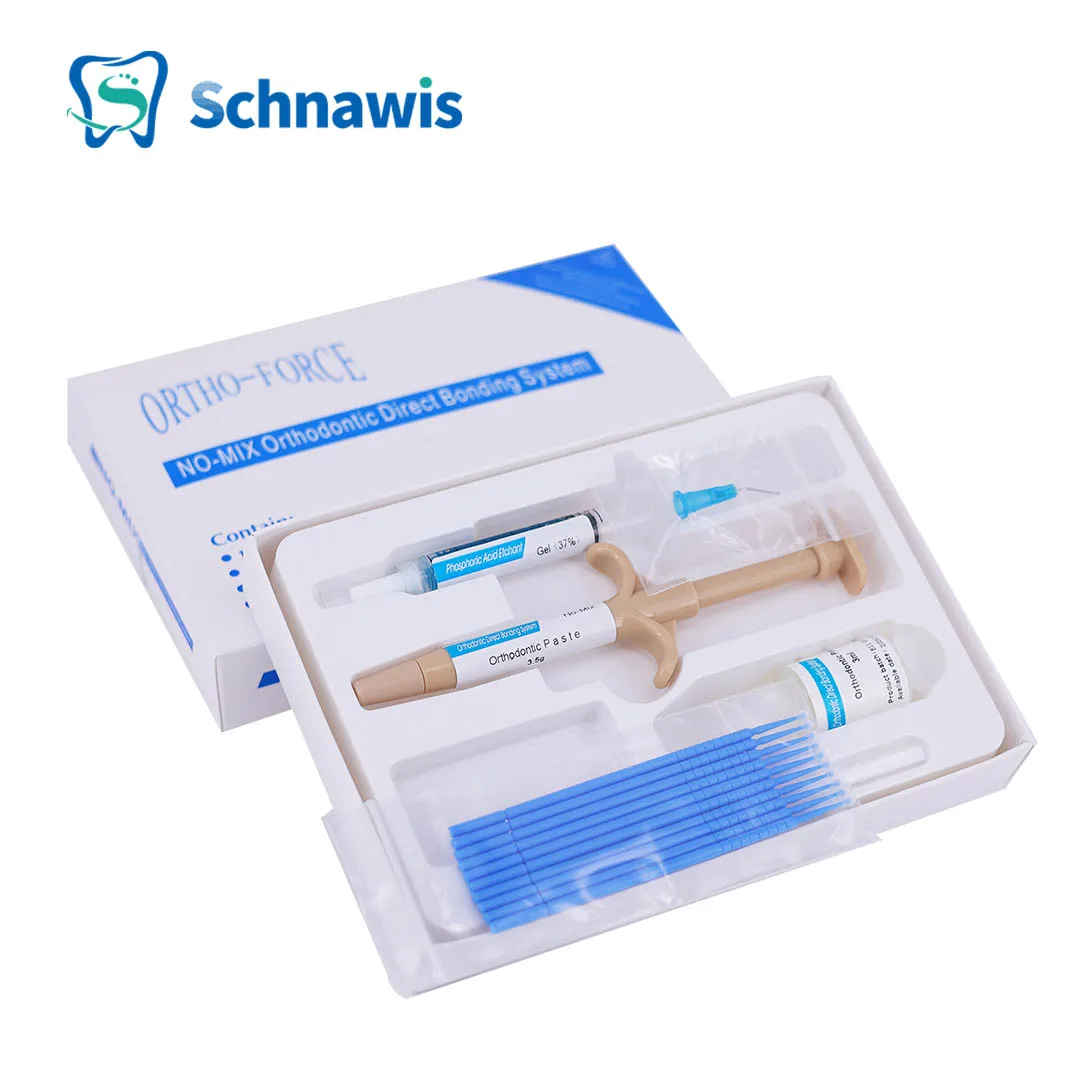 Dental Orthodontic Self-cure Adhesive Full Kit Adhesive Bondable Glue Bonding Brackets Buccal Tube Braces Direct Bonding System