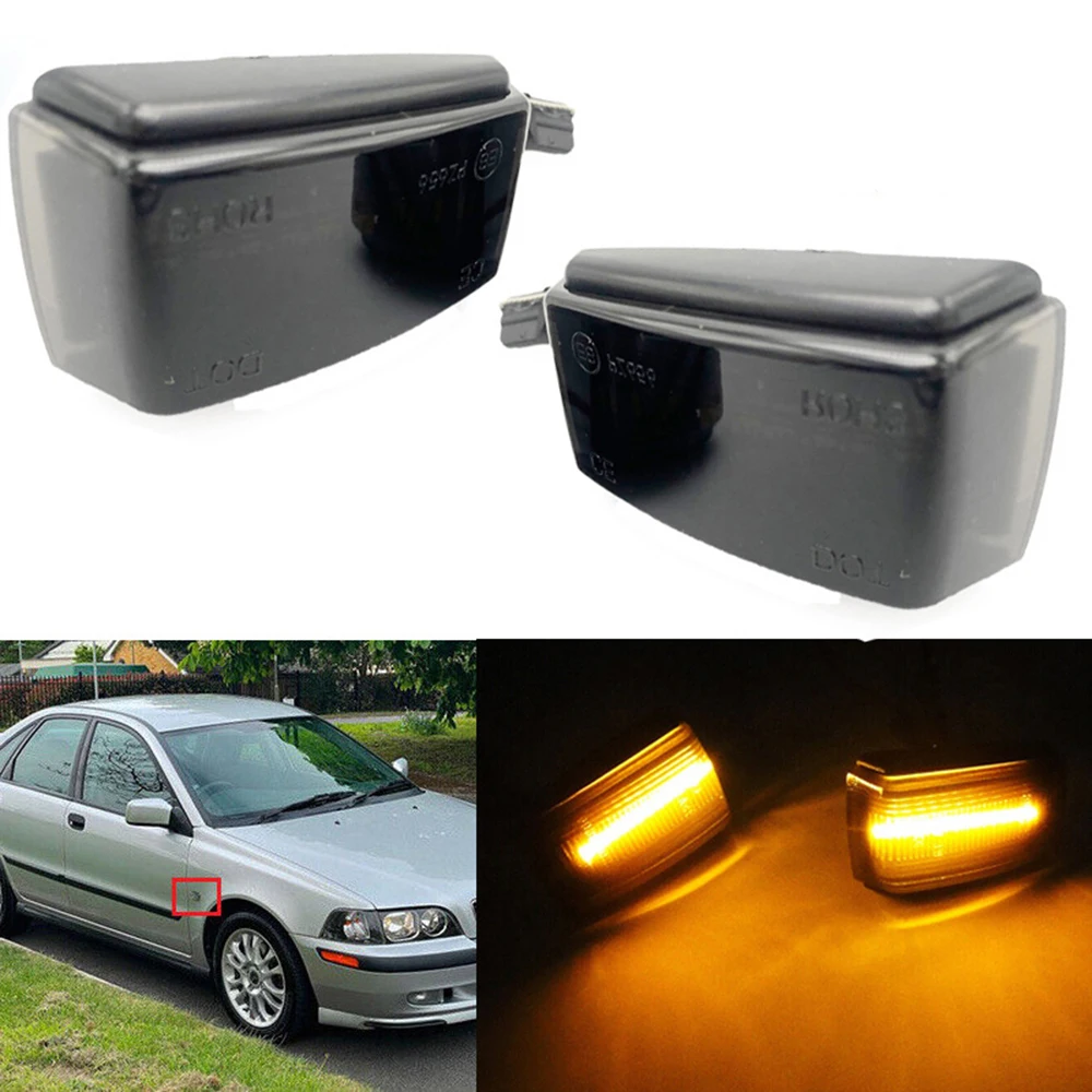 2Pc Led Side Marker Light Indicatore Luminoso Per Volvo V90 C70 V40 V70 S40 850 240 740 C70 940 S70 S90 S70 960 Oem #9178885,9190169
