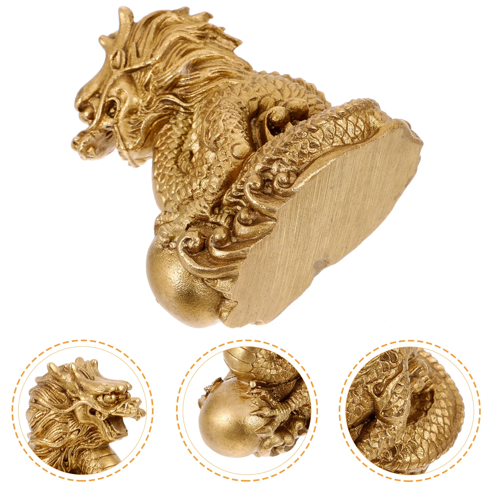 

Dragon Carving Ornaments Little Copper Crafts Brass New Year’s Decorations Mini Statues Figurine Figurines Bling for Home