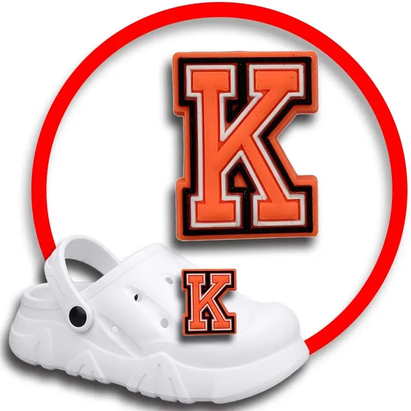 

1 шт. булавки для Crocs, шармы, аксессуары для обуви, украшение с оранжевыми буквами, джинсы, женские сандалии, пряжка, Детские сувениры, мужские значки