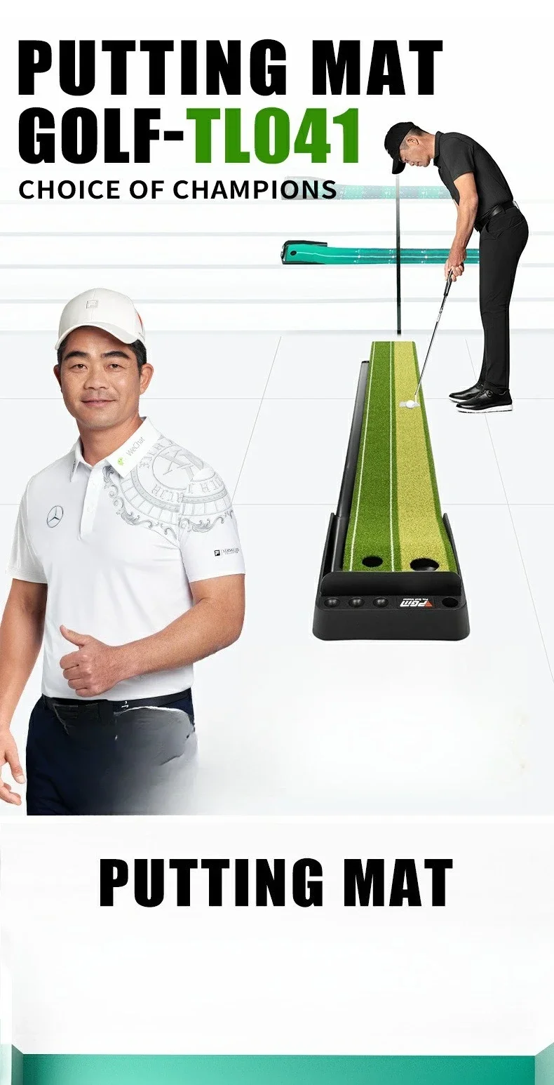Description Picture 2 of itemPGM Indoor Golf Putter Trainer Mini Green Carpet Home Practice Set TL041