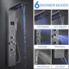 LED Lights Shower Panels Tower System 304 Stainless Steel Bathroom Shower Tower Column System Rainfall & Waterfall Shower Head 4